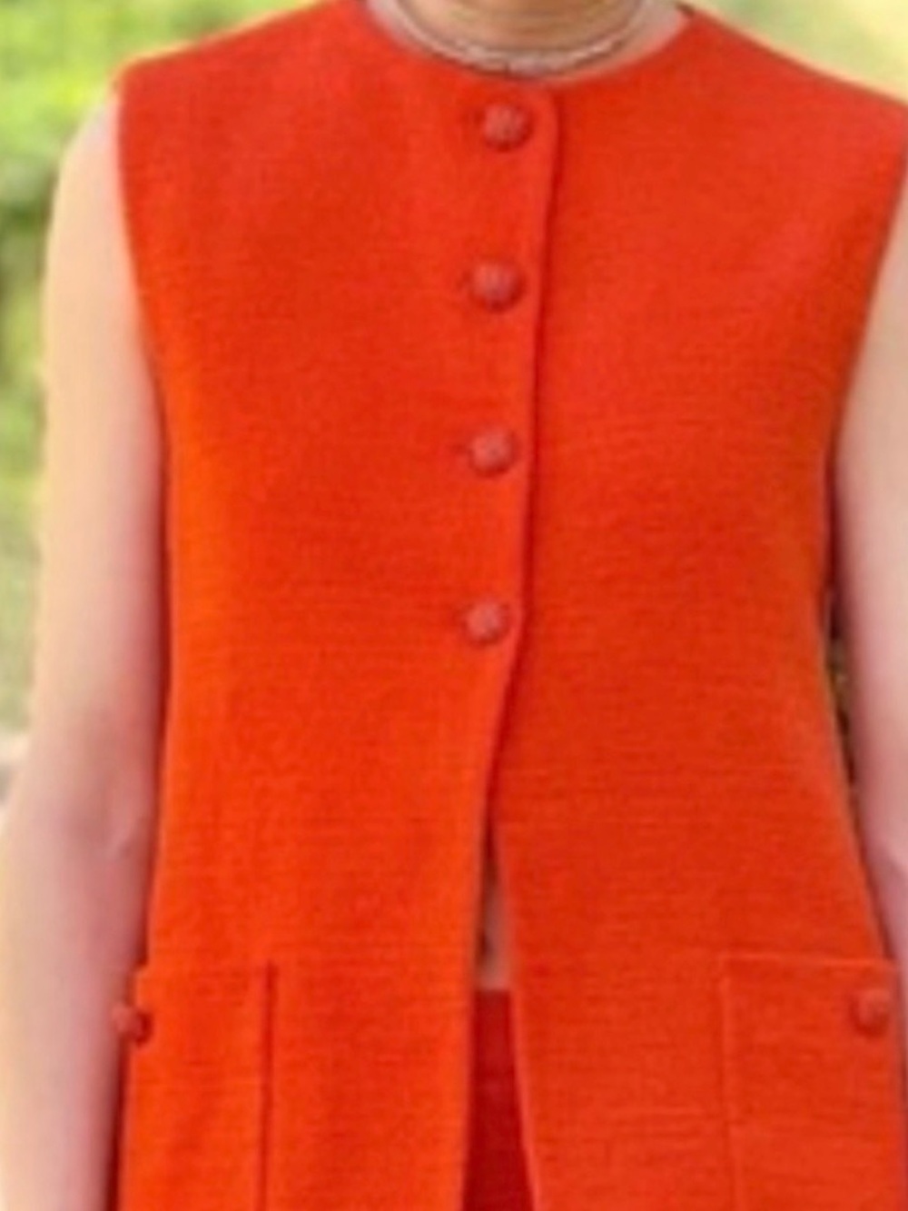 Orange Sleeveless Top